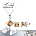 Destino joyería cristal de Swarovski Set 7 días princesa colgante y pendientes